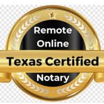 Texas Certified Remote Online Notary seal